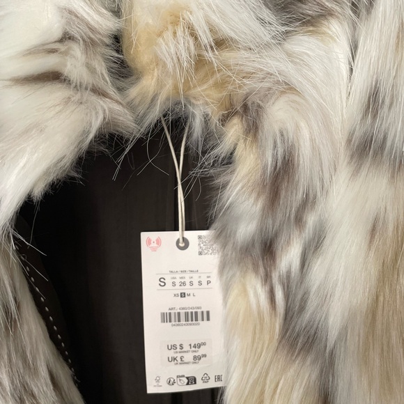 NWT Zara ZW COLLECTION FAUX FUR SHORT COAT - Picture 6 of 13